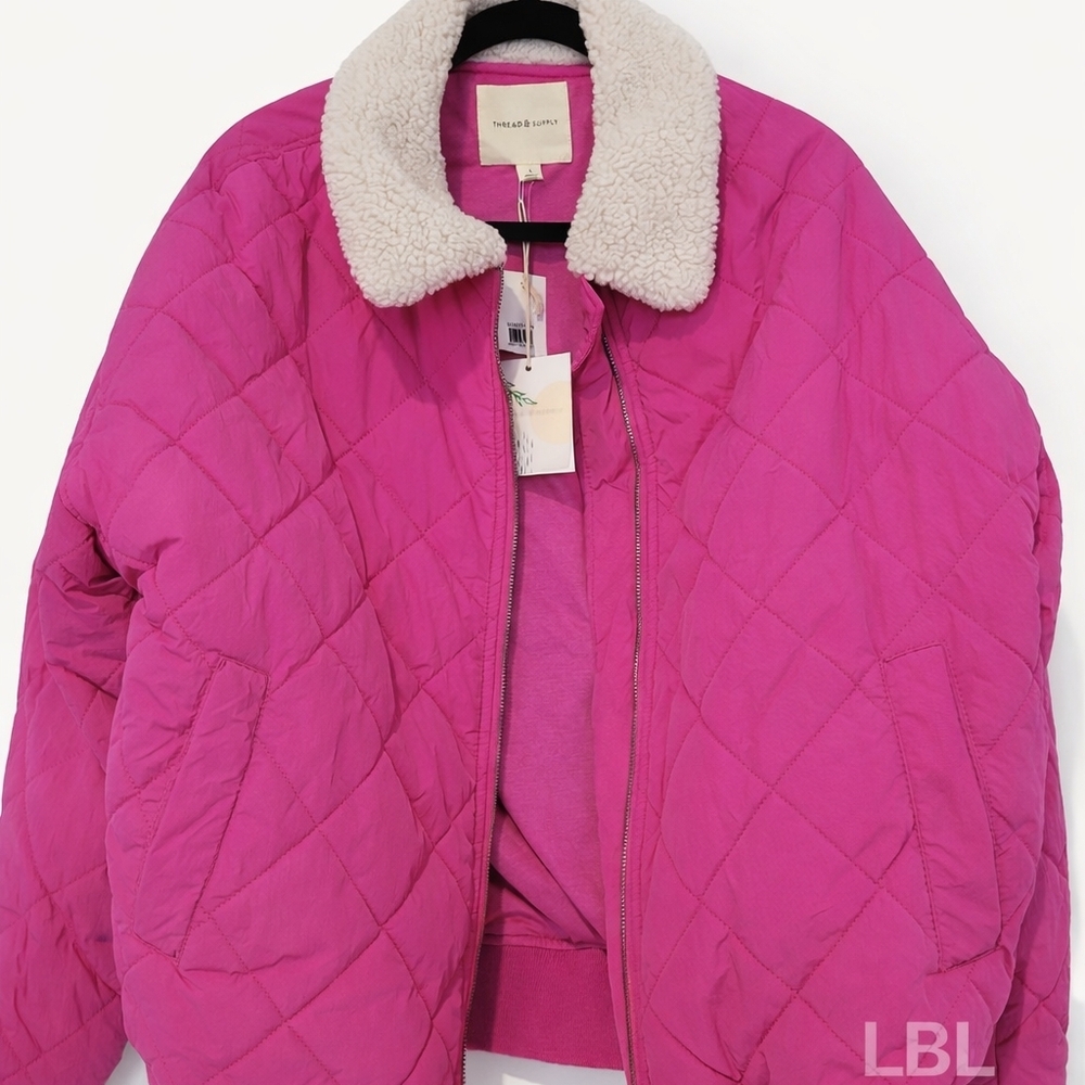 Thread and Supply Pink Quilted Jacket